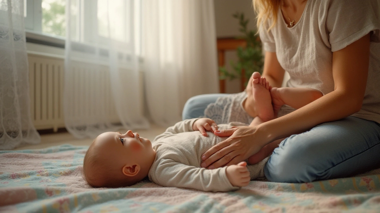 Jak masáž pomáhá trávení kojenců a batolat