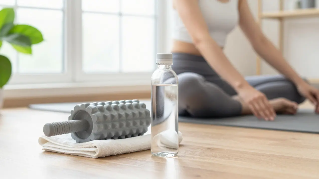 Voda, masážní váleček a protahování jako domácí péče
